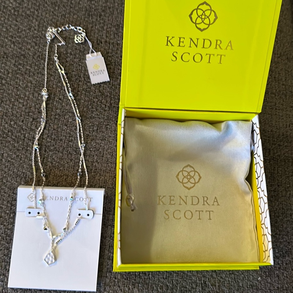 Kendra Scott Clove Silver Multi Strand Necklace Silver